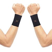 Thx4COPPER Compression Wrist Sleeve-Copper Infused Wrist Support for Men &Women-Improve Circulation and Recovery(1 Pair)