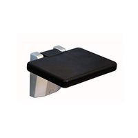 MLMHLMR Rectangular Black PVC Seat Folding Bathroom Chair Suitable for The Elderly Disabled Pregnant Women Wall-Mounted Shower Stool Shower Chair (Color : A)