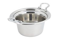 Bon Chef 5450HRSS Casseole, Laurel on the Rim with Round Handles, Stainless Steel