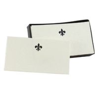 Homart Fleur de Lys Printed Handmade Paper Place Card, Set of 32