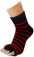 1 Pair Yoga GYM Massage Five Toe Separator Socks Foot Alignment Pain Relief