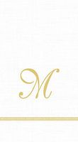 Entertaining with Caspari Monogram Initial M Paper Guest Napkins, Pack of 15