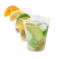 [200 SETS] Plastic Disposable Cups with Lids - Premium 12 oz (ounces) Crystal Clear PET for Cold Drinks Iced Coffee Tea Juices Smoothies Slush Soda Cocktails Beer Kids Safe (12oz Cups + Flat Lids)