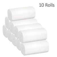 OWSOO 10 Rolls Tissues,Roll Paper,Towel,Household Soft Toilet Paper,Skin-Friendly Wood Pulp for Home,Bathroom,Hotel,Public Places