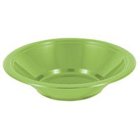 JAM PAPER Disposable Plastic Bowls - Small - 12 oz (7 Inch Diameter) - Lime Green - 20/pack
