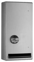 Bobrick 47069 ClassicSeries 304 Stainless Steel Surface Mounted 25c Single Coin Operation Napkin/Tampon Vendor, Satin Finish, 14-3/8" Width x 28-3/8" Height