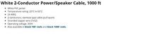 Jameco Valuepro CAR45W-1K-R 2 Conductor Power Speaker Cable, 24 AWG, 300V, 1000' L, White