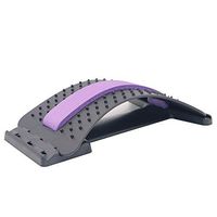 JIGAN Back Massage Stretcher 3 Level Stretching Device Lumbar Support Posture Corrector, Upper and Lower Back Pain Relief,Purple