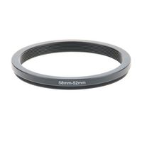 SLLEA 58-52mm Step-Down Metal Adapter Ring / 58mm Lens to 52 mm Accessory