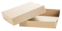 Premier Retail Kraft Lids-Large 12x12x2.5 Brown Gift Box with Subtle Pinstripe (10 Pack), 12 x 12 x 2.5