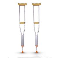 Medical Crutches, Thick Non-Slip Aluminum Alloy Underarm Adjustable Height Elderly Walker, Suitable for Medical Fracture Adjustment and People with Limited Mobility.