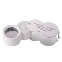 New Magnifier 40X 25mm Jewelers Loupe Magnifying Glass LED Lighted & UV Lights