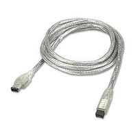 9 Pin To 6 Pin Bilingual Firewire, 6FT Clear