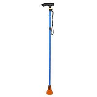 YULAN Crutches Folding Walker Crutches Aluminum Alloy Telescopic Adjustment Anti-Slip Elderly Support Light Four-Color (Color : Blue)