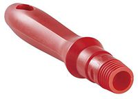 Vikan 29344 6.5" Polypropylene Handle with Threaded Tip, 1-3/16" Diameter, Red
