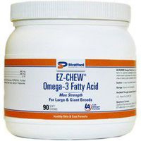EZ-CHEW Omega-3 Fatty Acid - Max Strength Soft Chews [Large & Giant Breeds], 90 Count