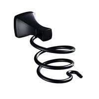 LOSYU Blow Dryer for Bathroom Washroom Salon, Wall Mounted Hair Dryer Holders, Anodized Space Aluminum Hair Care Styling Tool, Cable Tidy, Compatible with Most Hair Dryers,