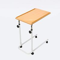 DNNAL Overbed Bedside Table, Medical Adjustable Nursing Bedside Table with Wheels for Hospital and Home Use
