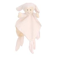 Baby Plushy Security Blanket Animal Spunky Buddy Puppy Bunny Elephant Monkey Stuffed Plush Cotton Crib Toy (Color : Lamb)