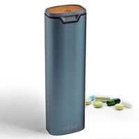 7 Day Weekly Pill Organizer by mbarc - Premium Stylish Aluminum and Wood Large Capacity Pill Box for Supplements, Pills, Vitamins and Medicine.