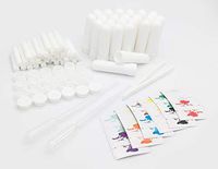 zison Nasal Inhaler Tubes - Kit Contains: 24 Empty Nasal Inhaler Tubes (with Wicks) in 12 Extra Wicks,36 Writable Stickers, 2 Mini Droppers and 1 Tweezers