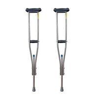 Axillary Crutch Folding Crutches 10 Stops Adjustable Underarm Bariatric Heavy-Duty Height Lightweight Aluminum Medium Adult Drive Medical
