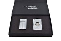 S.T. Dupont MaxiJet Lighter and Cutter Set (Chrome Grid)
