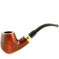Pecan Bent Tobacco Pipe - Model No: Bent Stecker 22 - Hand Made from Pearwood Roots