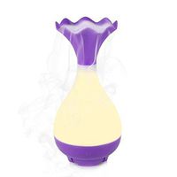 LAFEINA Unique Romantic Portable 95ml Magic Bottle USB Ultrasonic Aromatherapy Humidifier Essential Oil Aroma Diffuser with LED Night Light (Purple)