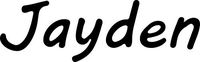hBARSCI Jayden Vinyl Decal - 5 Inches - for Cars, Trucks, Windows, Laptops, Tablets, Outdoor-Grade 2.5mil Thick Vinyl - Black