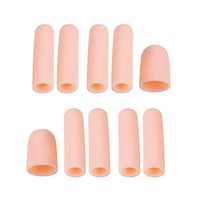 FOONEE Gel Finger Cots, 10 Pcs Gel Finger/Toe Protector Support, Nail Sleeves Protector, Finger Caps Silicone Finger Protectors Gel Sleeves Support for Trigger Finger Hand Eczema, Arthritis, Unisex