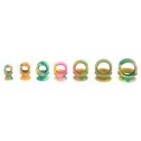 7 Pairs Mix Colors Flexible Silicone Ear Gauges Thin Soft Plug Flesh Tunnels For gift Womans Party Trendy Women Styling Design Beautiful | Color - Colors 6