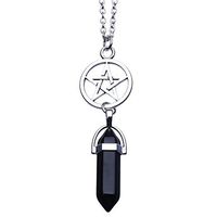 Meolin Turquoise Gemstone Healing Stone Pendant Necklace Quartz Stone Pendant Necklace Gift,alloy,As Description