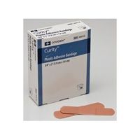 Kendall Curity Adhesive Bandage Strip Plastic 3 L X 3/4 W Inch