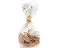 Cellophane Bags with Gold Christmas Print 100pcs - 180 x 300mm, Candy Bag, Bag Xmas, Bag Santa, Bag Holiday, Bag Gift, Folia Bringmann