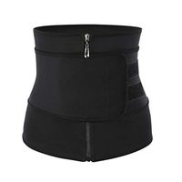 Healifty Waist Trainer Slimming Body Shaper Belt Sport Waist Trimmer Compression Belly Weight Loss Body Shapers Shapewear - Size M(Black)