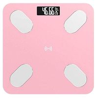 KONGZIR Weighing Scale Body Fat Scale, Bluetooth App Smart Battery USB Electronic Scientific Weight, Bathroom Digital Scales, Balance Home Use, 180Kg, Pink