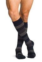 SIGVARIS Men’s Style Microfiber Patterns 830 Closed Toe Calf-High Socks 20-30mmHg