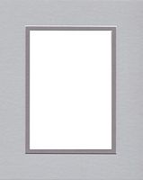 Pack of (5) 11x14 Double Acid Free White Core Picture Mats Cut for 8x10 Pictures in Nantucket Grey and Ocean Grey