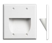 OSD Audio Inverted Pass Through Bundle Cable Wall Plate Dual Gang ABS Rigid Material