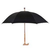 Crutches and Umbrellas Adjustable Anti-Slip Mountaineering Middle and Old Aged Crutch Sunscreen Solid Walking Stick Umbrella Multifunction Non-Slip Umbrella,Black