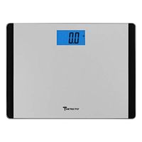 Escali Detecto D119 Low Profile Extra Wide Body Weight Bathroom Scale, Digital LCD Display, 440lb Capacity, Black and Grey