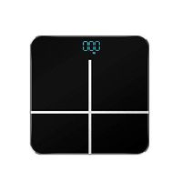 KOIUJ Digital Body Weight Scale, Bathroom Scale with Large Backlit Display, Step On Technology, High Precision Measurements (Colour: Black)