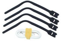 LINDY 300mm Hook and Loop Cable Tie, 10 Pack, Black (40795)