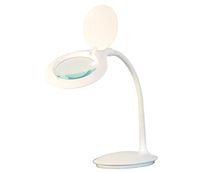 TekLine 39101A Desk Gooseneck 4" Magnifying Lamp, White 30-LED Daylight