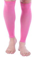 Doc Miller Calf Compression Sleeve - 1 Pair 30-40 mmHg Support Venous Insufficiency Surgery Recovery Shin Splints Varicose Veins (Pink, 3X-Large)