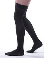 Allegro 15-20 mmHg Soft 260 Microfiber Thigh High Hose (Black) Medium