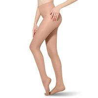 Compression Pantyhose 20-30 mmHg Opaque Support Pantyhose for Women & Men Closed Toe Nursing Graduated Compression Tights Help Relieve Swelling Varicose Veins Edema Beige M