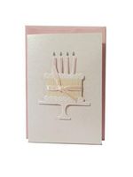 Gift Enclosure Card, Pink Birthday Cake, Set of 3 Cards with Envelopes