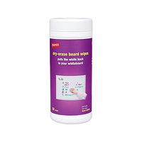 Staples 638720 Whiteboard Dry Erase Cleaners/Wipes, White, 50/Pack (S552)